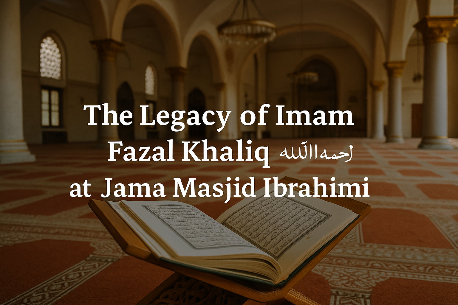 Read more about the article The Legacy of Imam Fazal Khaliq (رحمہ اللہ) at Jama Masjid Ibrahimi